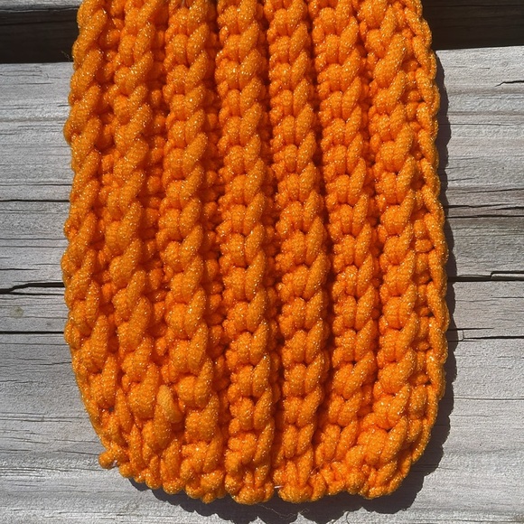 Handmade Scrubby Pumpkin Kitchen Bathroom Soap Holder Fall Autumn Decor Crochet - Picture 7 of 17